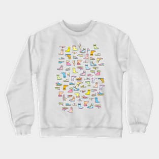 Colorful Shoes Cartoon Pattern Crewneck Sweatshirt